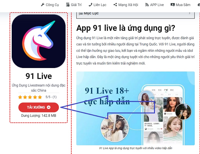 Tải App 91 live tại AppNgon